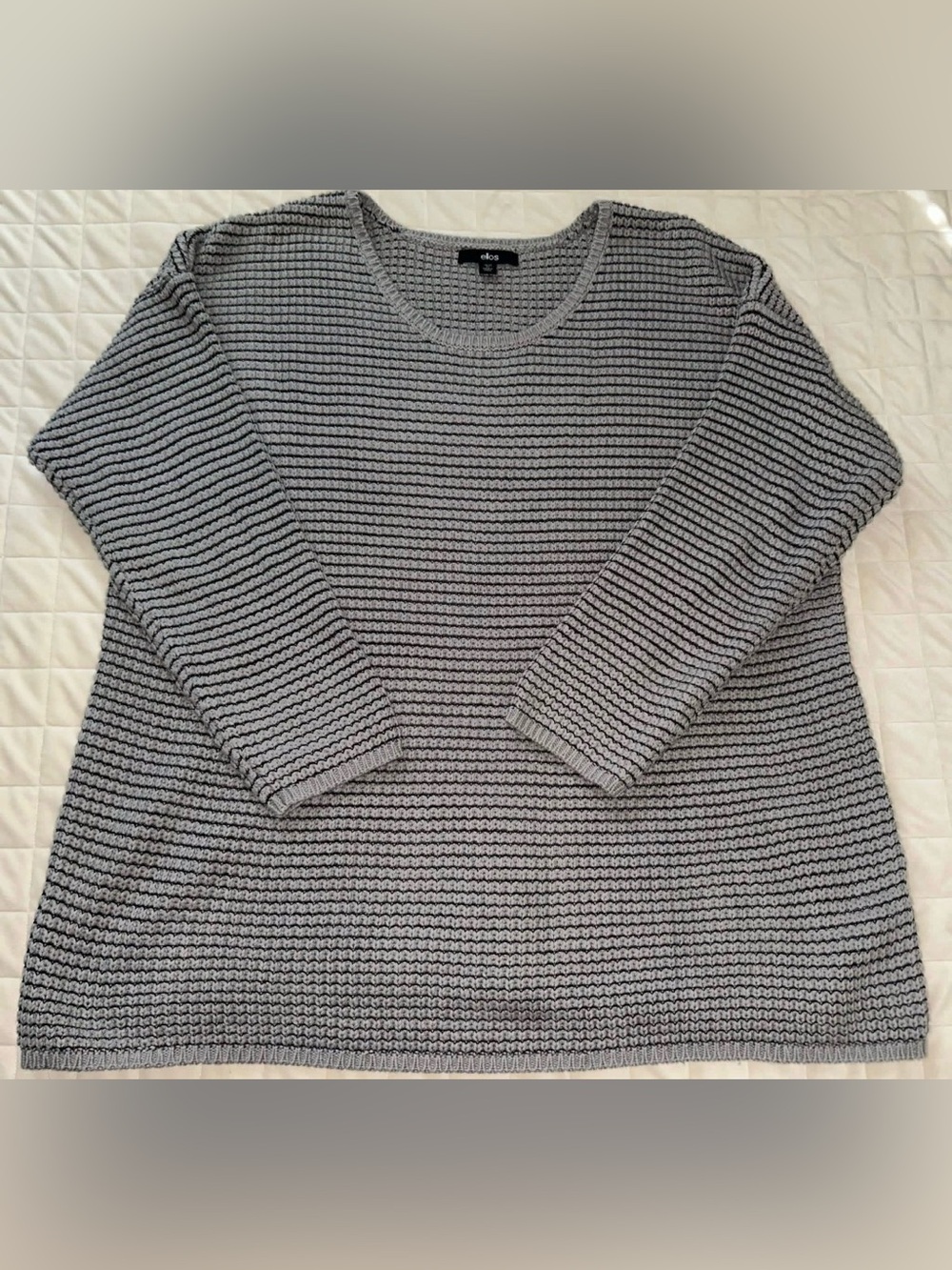 Ellos Chunky Knit Sweater - 2X, Gunmetal Gray